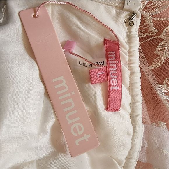 minuet pink and white lace cocktail homecoming dress - Picture 10 of 12